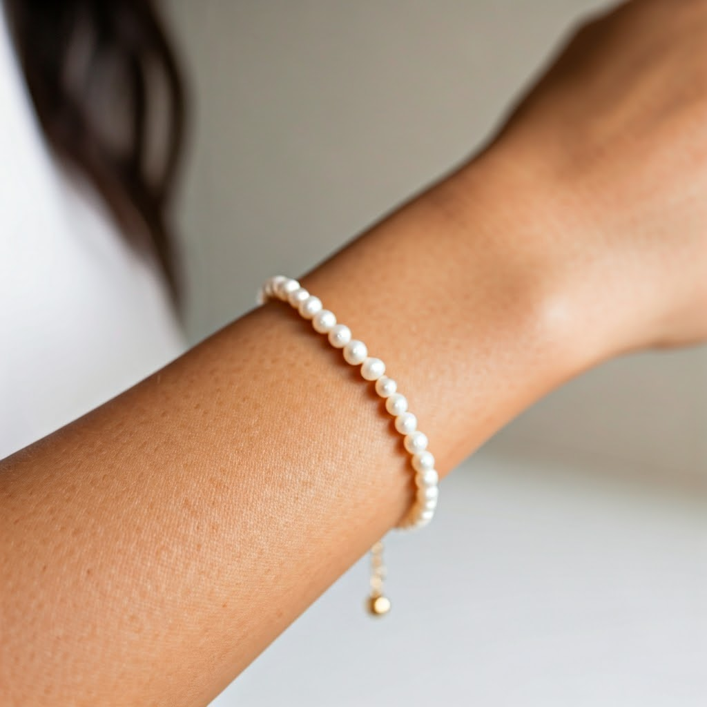 Pearl Bracelet Women - Freshwater Pearls & Gold Accent | Dainty Jewelry for Her