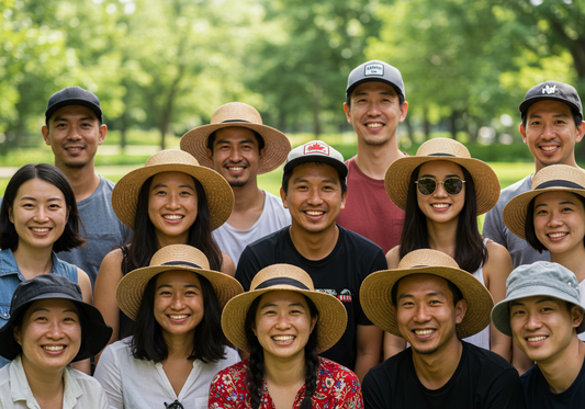 Diverse Canadians wearing Acme Downie Hats outdoors