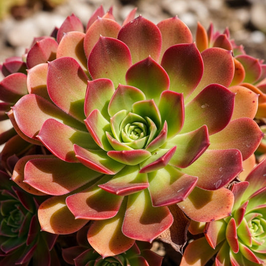 Aeonium Floresense Succulent Plant: Red & Green Rosette by ACME INTERNATIONAL INC.