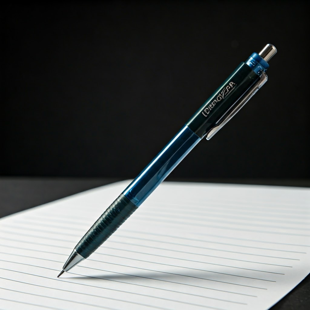 Crayon mécanique Acme Energize 0.7mm bleu sur papier. Idéal écriture et dessin technique.