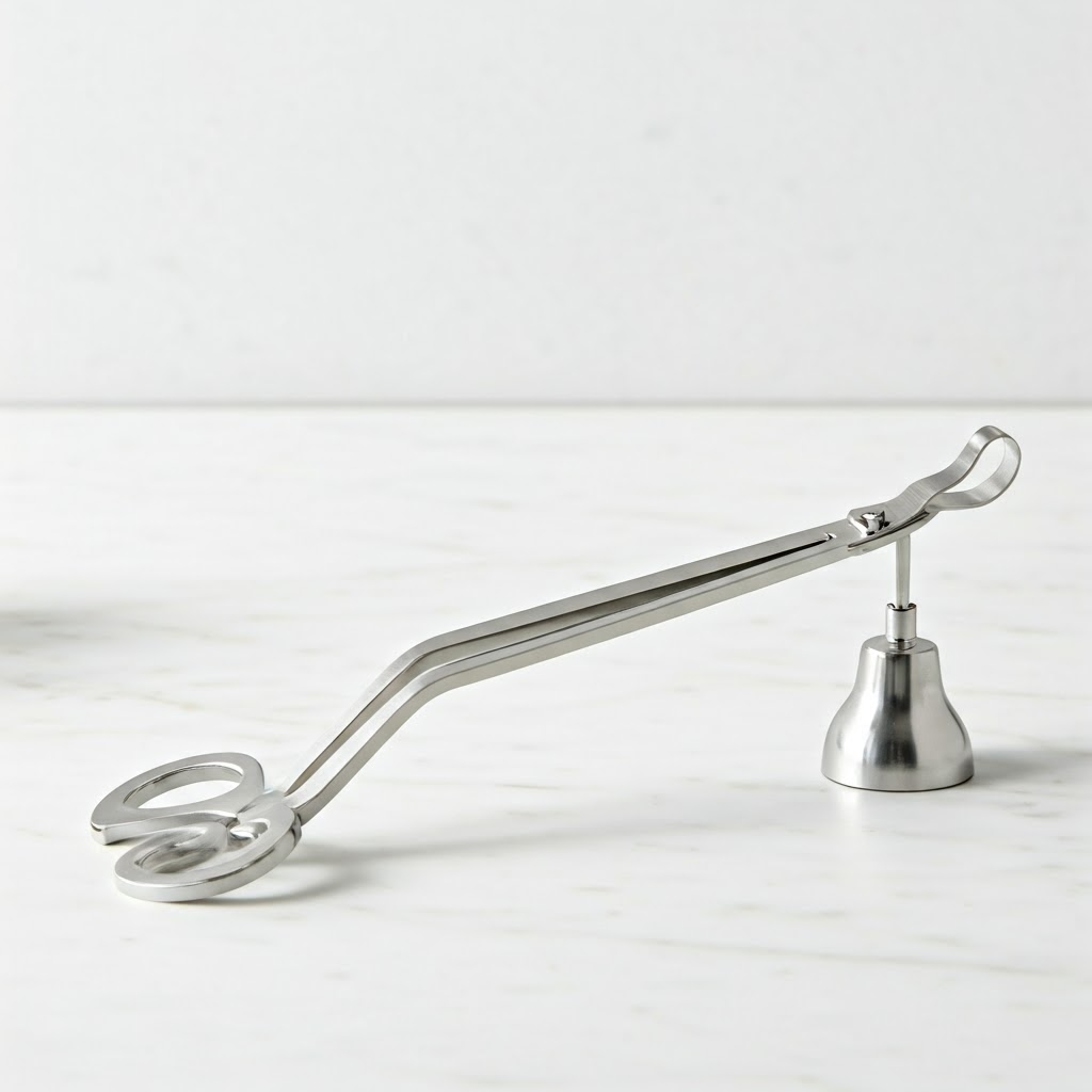 ACME Silver Candle Wick Trimmer & Snuffer Set - Stainless Steel Candle Care Accessory