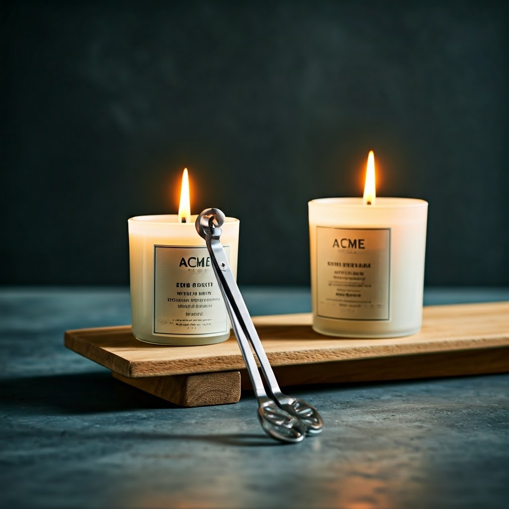 ACME Candle with Wick Trimmer: Extend Candle Life & Improve Ambiance