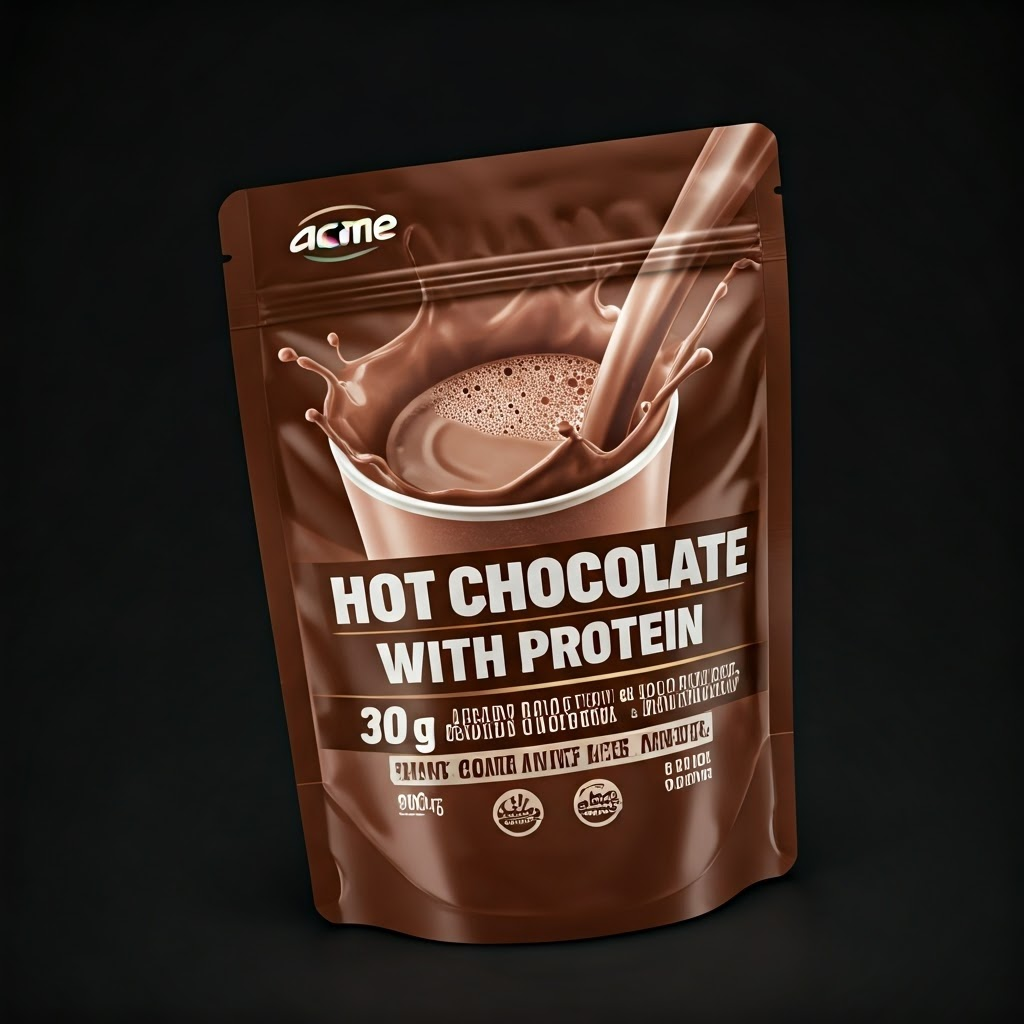 Acme Hot Chocolate with Protein: Delicious & Nutritious Protein Boost! Energy & Muscle Recovery.
