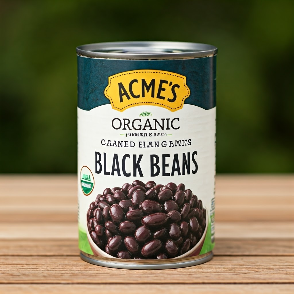 Feijão Preto Orgânico ACME's Enlatado: Saudável e Versátil! Vegano, Vegetariano e Delicioso. Compre online!