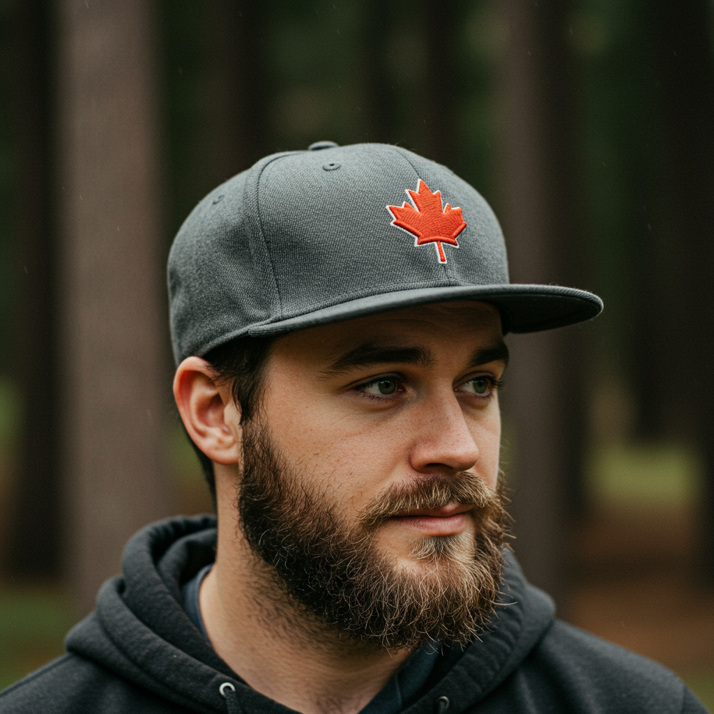 Acme International Canadian Cap: Stylish Men's Baseball Cap with Maple Leaf Design