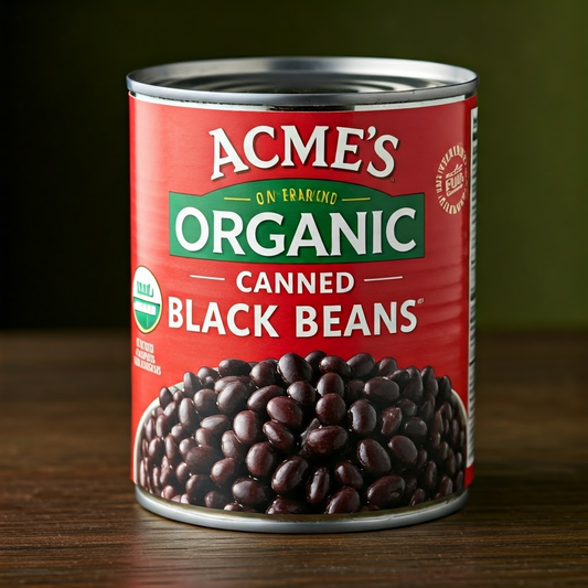 Feijão Preto Orgânico Enlatado ACME: Saudável, Saboroso e Rico em Proteína!