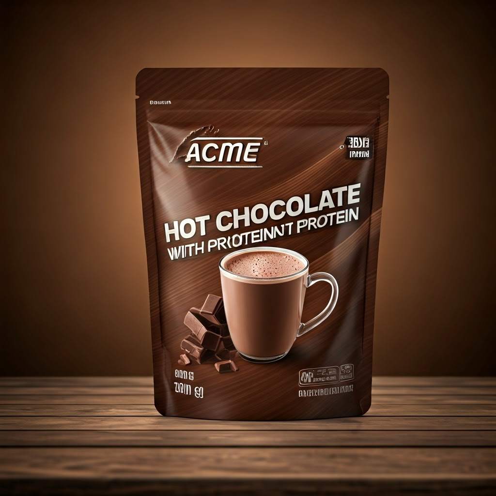 ACME Hot Chocolate with Protein: Delicious Canadian Protein Drink. Rich Chocolate Flavor, 30g Protein per Serving. Energy Booster for Any Time.