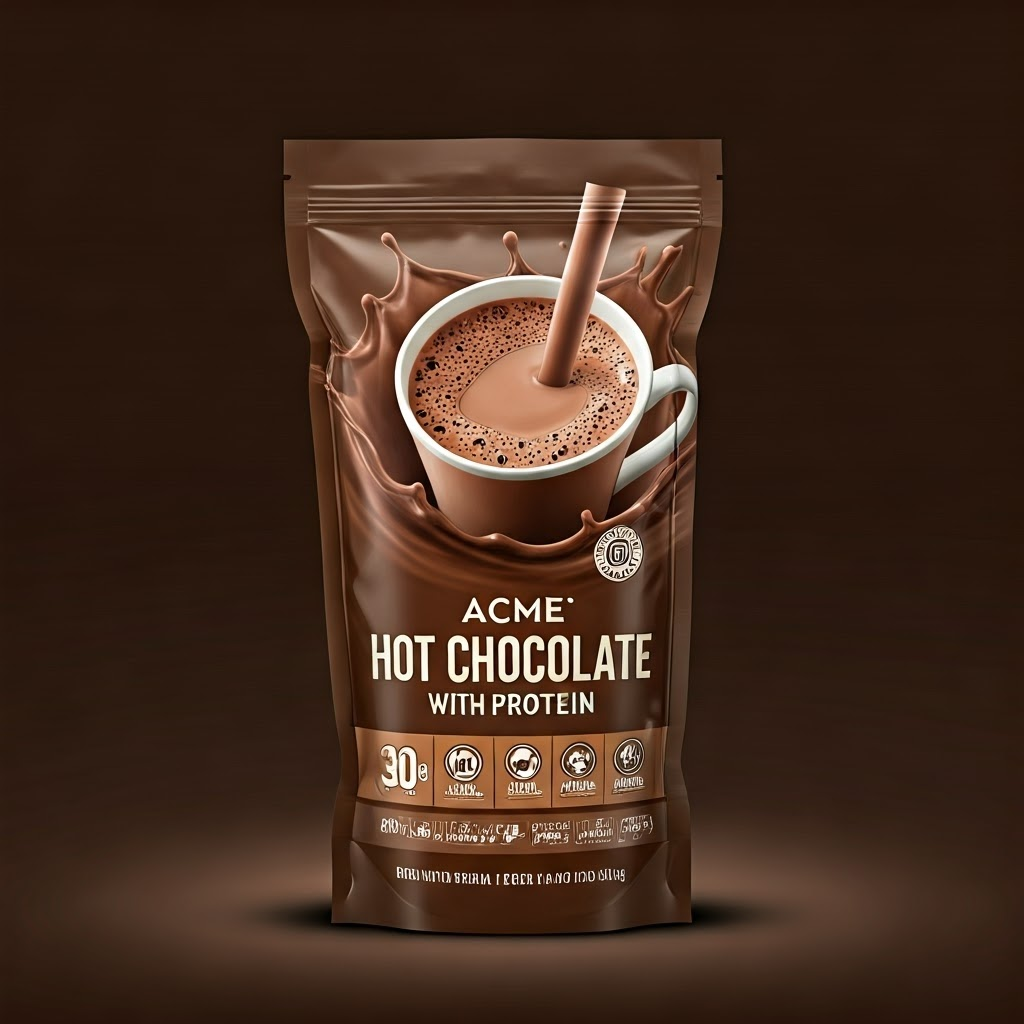ACME Hot Chocolate with Protein: Rich Chocolate Protein Powder Drink - Made in Canada